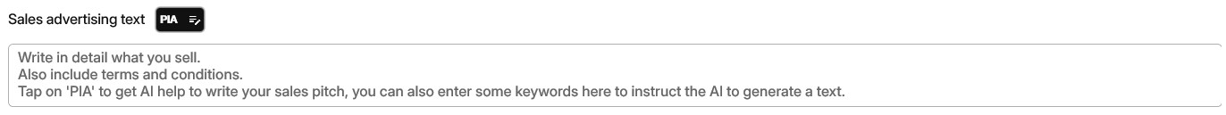 Using Markdown text with PIA